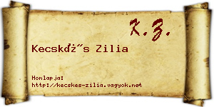 Kecskés Zilia névjegykártya