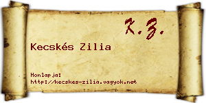 Kecskés Zilia névjegykártya